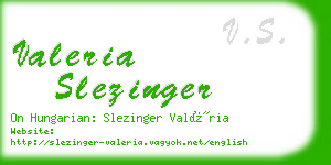 valeria slezinger business card